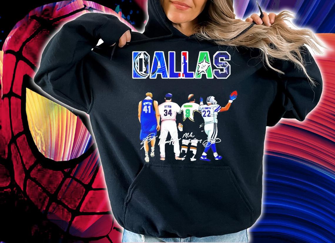 Dallas Nowitzki Ryan Modanos E-Smith signature shirt hoodie