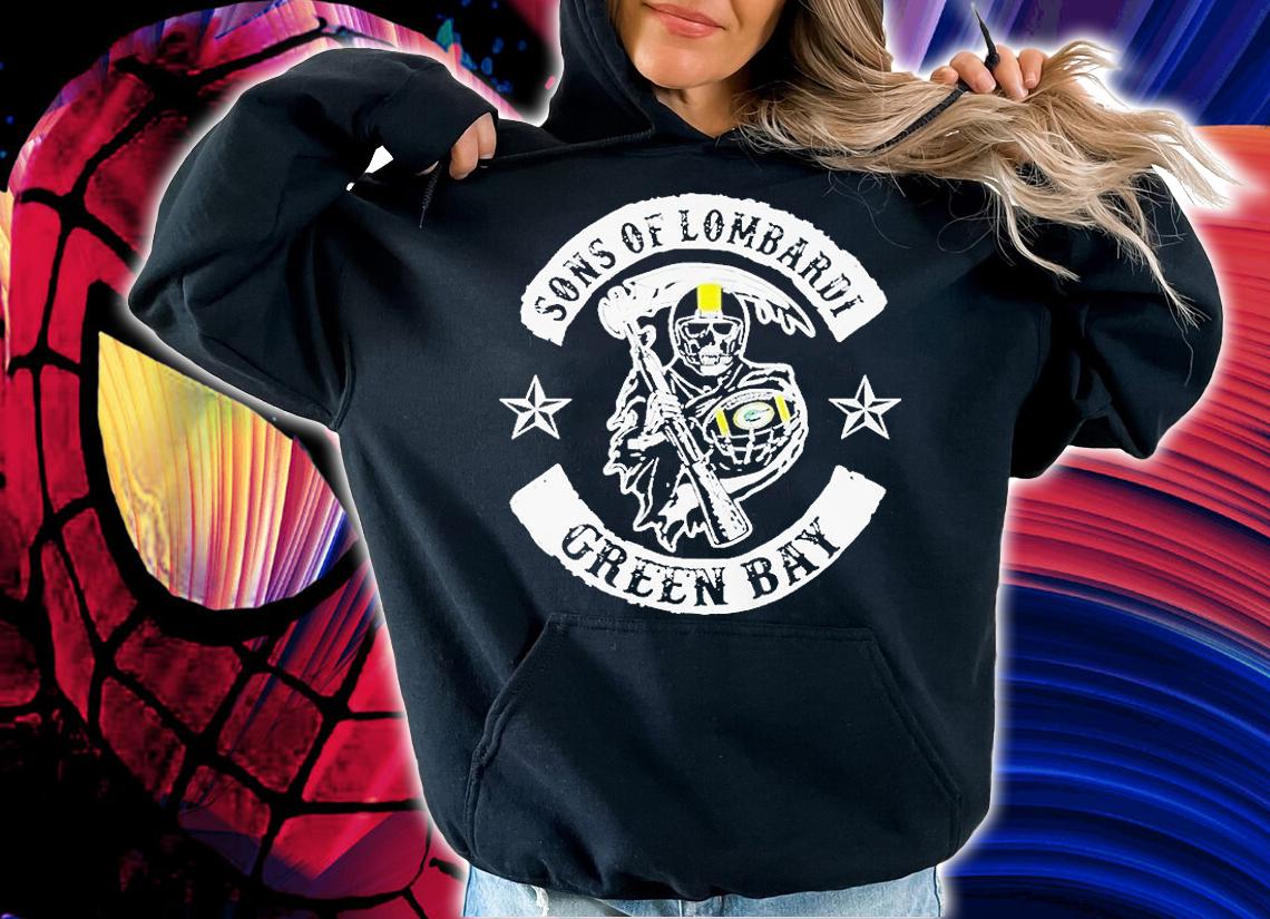 Death Skull Sons of Lombardi Green Bay Packers T-shirt