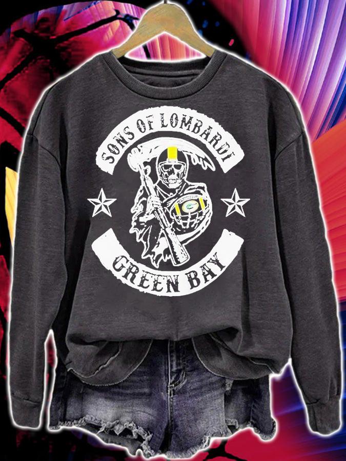 Death Skull Sons of Lombardi Green Bay Packers T-shirt