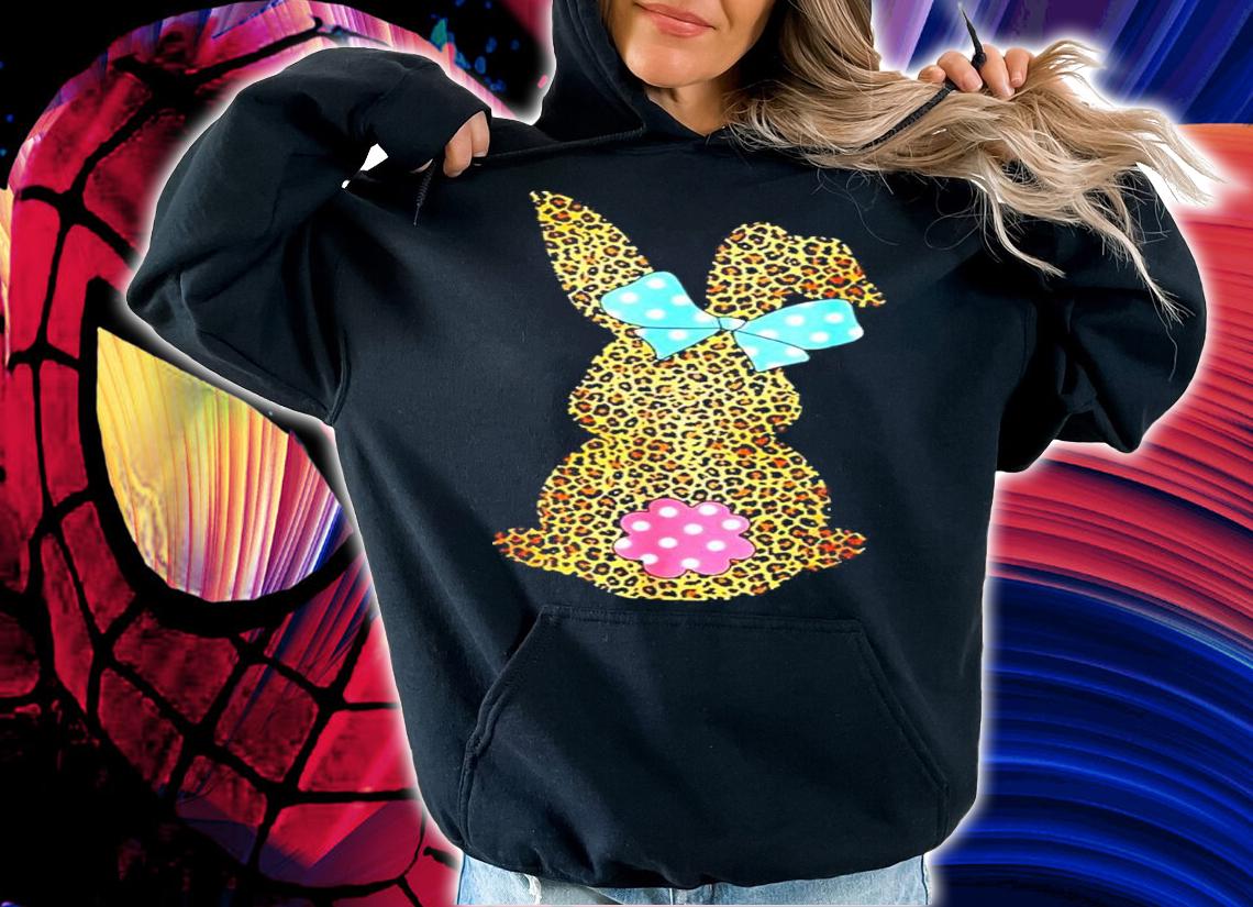 Happy Easter Leopard Bunny Rabbit Graphic shirt