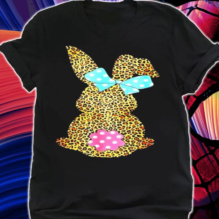 Happy Easter Leopard Bunny Rabbit Graphic shirt