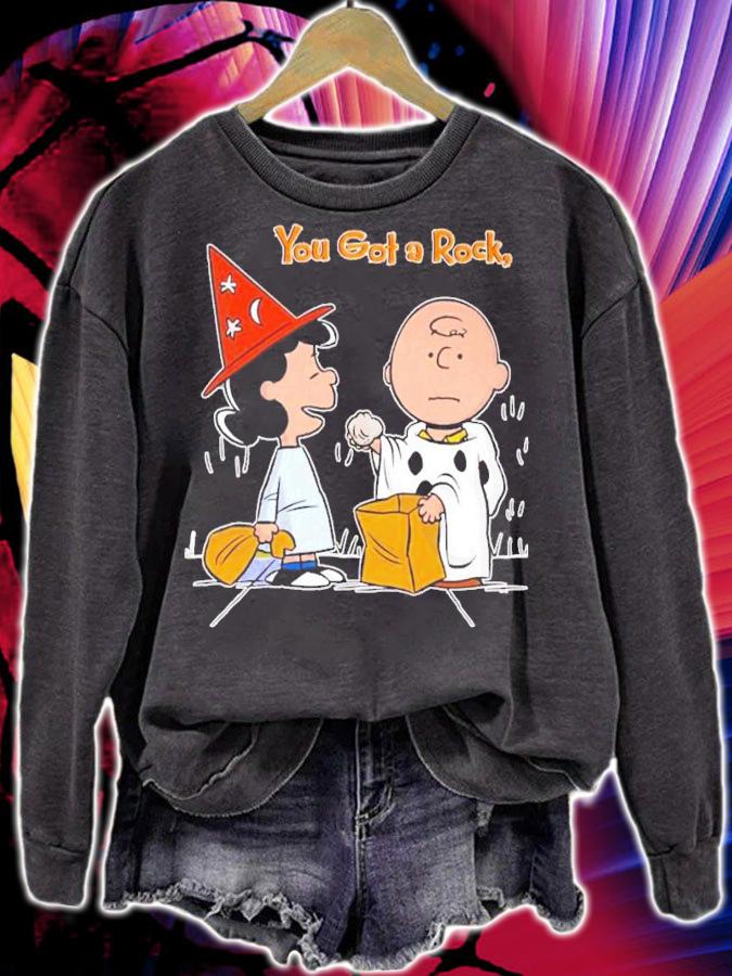 Lucy Van Pelt and Charlie Brown You can't a rock shirt Halloween shirt sweatshirt
