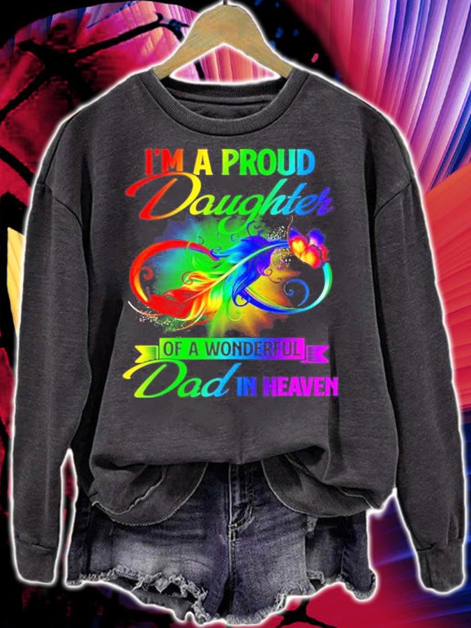 Men's Im a proud Daughter of a wonderful dad in heaven t-shirt