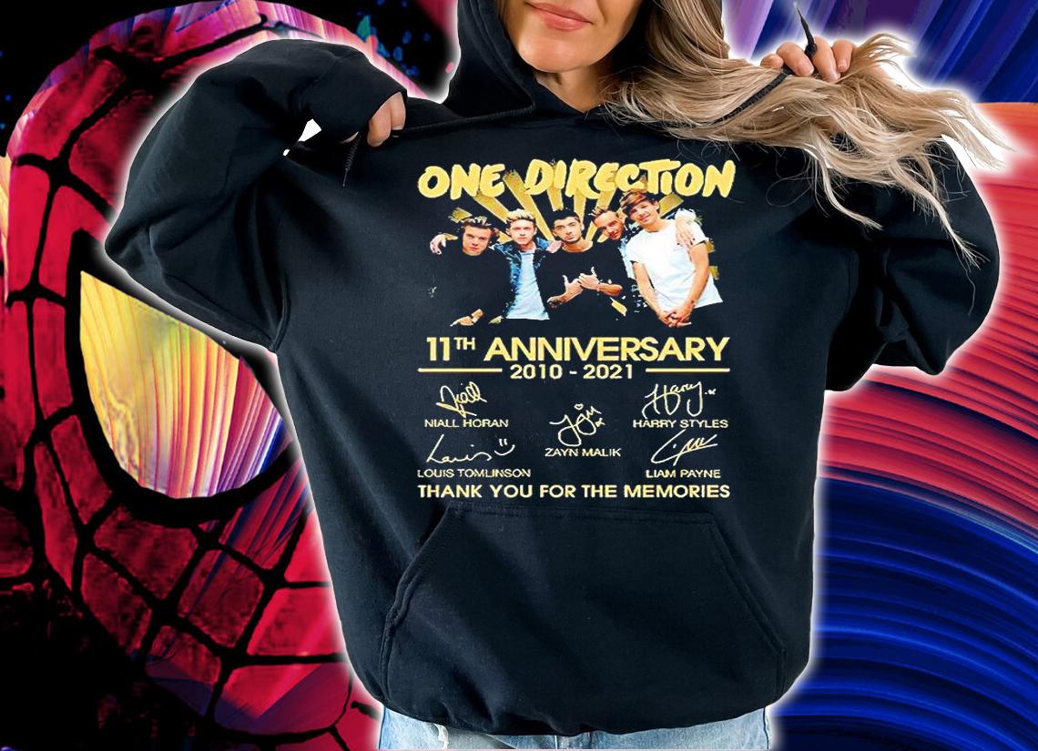 One Direction 11th Anniversary 2021-2021 thank You for the memories signature T-shirt hoodie