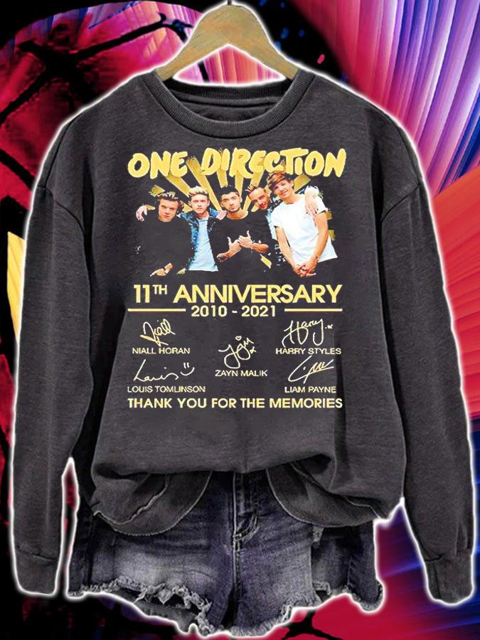 One Direction 11th Anniversary 2021-2021 thank You for the memories signature T-shirt sweatshirt