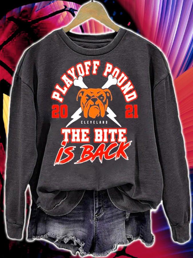 Playoff pound 2021 Cleveland the bite is back shirt sweatshirt