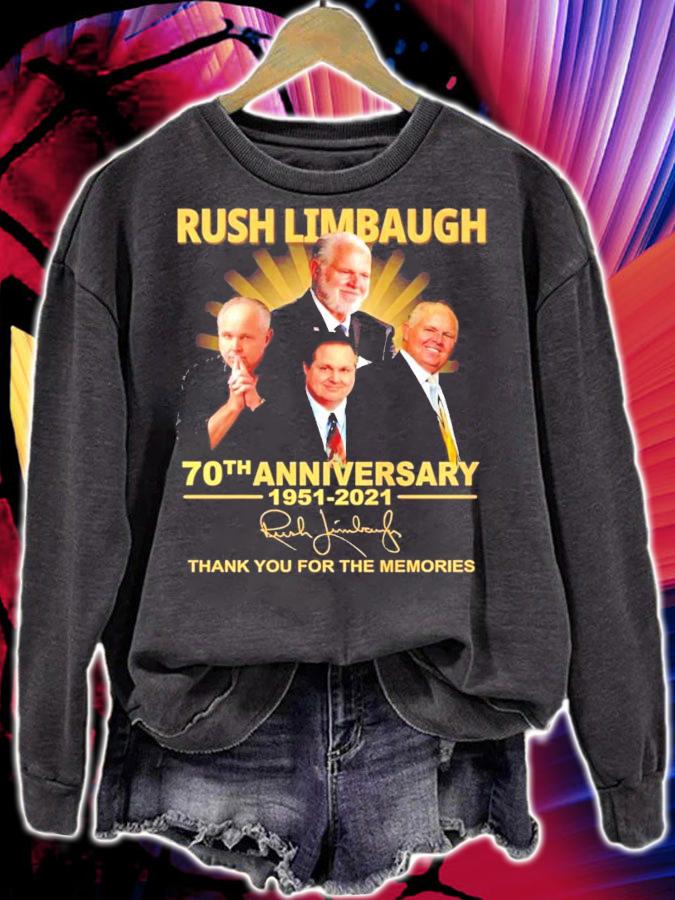 Rush Limbaugh 70th anniversary 1951-2021 thank you for the memories shirt sweatshirt