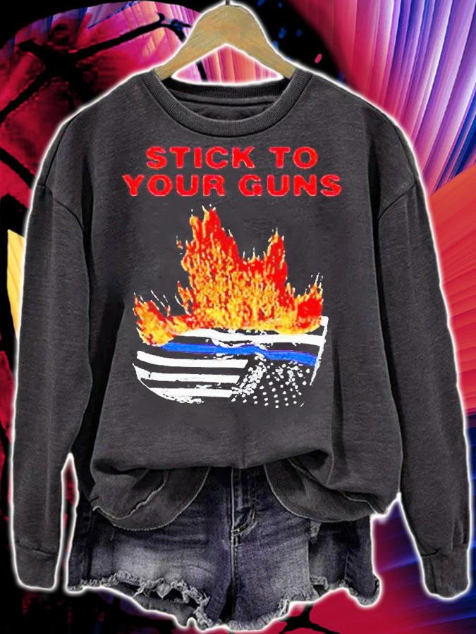Stick to your guns Us flag T-shirt