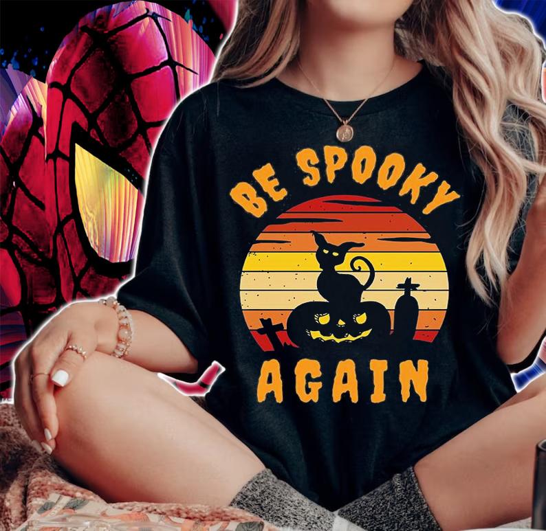 Time To Be Spooky Again Halloween Witch T-Shirt woman shirt