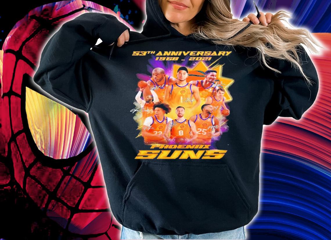 53th anniversary 1968 2021 Phoenix Suns signatures shirt hoodie
