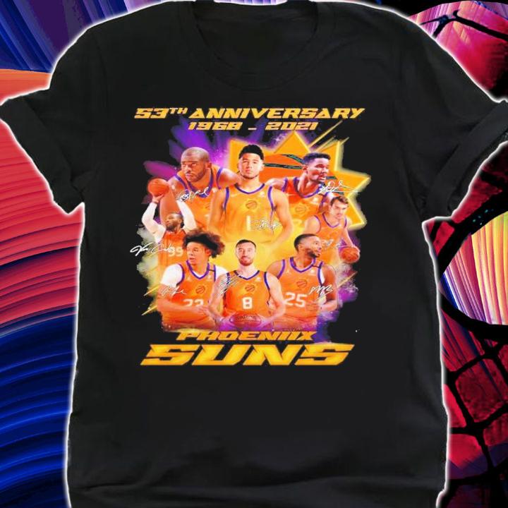 53th anniversary 1968 2021 Phoenix Suns signatures shirt shirt