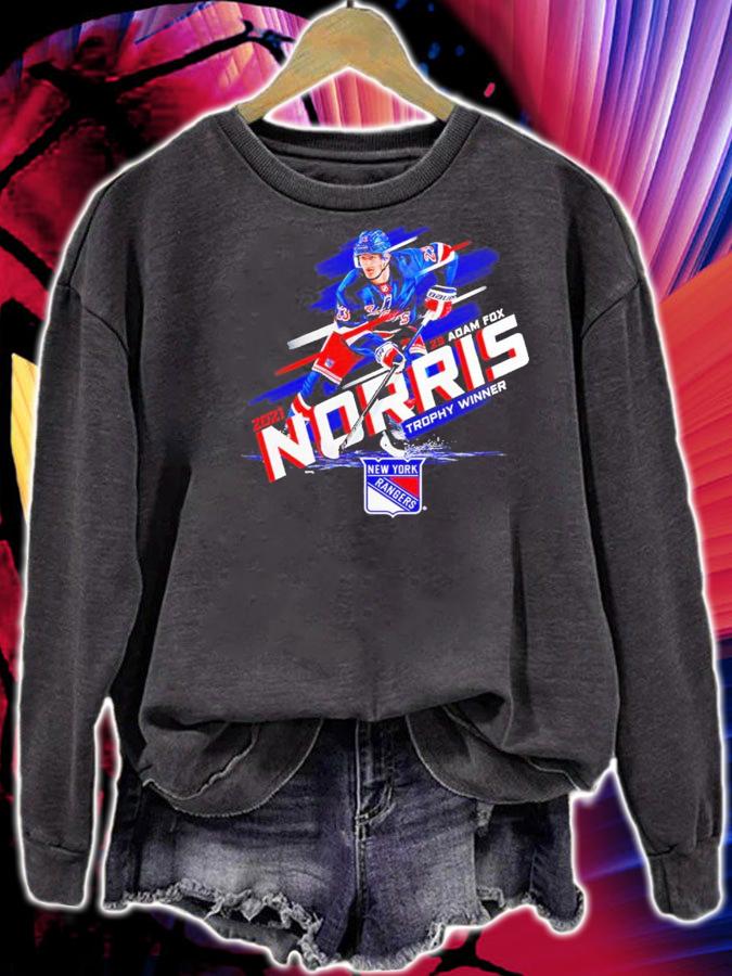 Adam Fox Black New York Rangers 2021 Norris Trophy Winner shirt sweatshirt