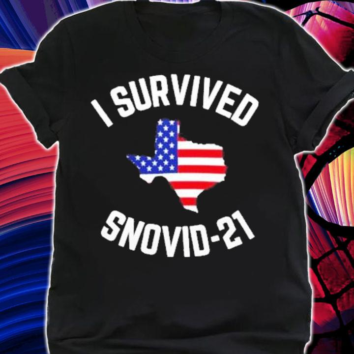 I survived Snovid 21 Texas Strong American flag shirt