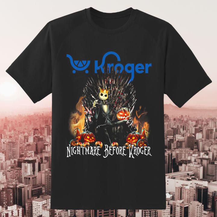 Jack Skellington Sits On Thrones Got Nightmare Before Christmas Kroger T-Shirt