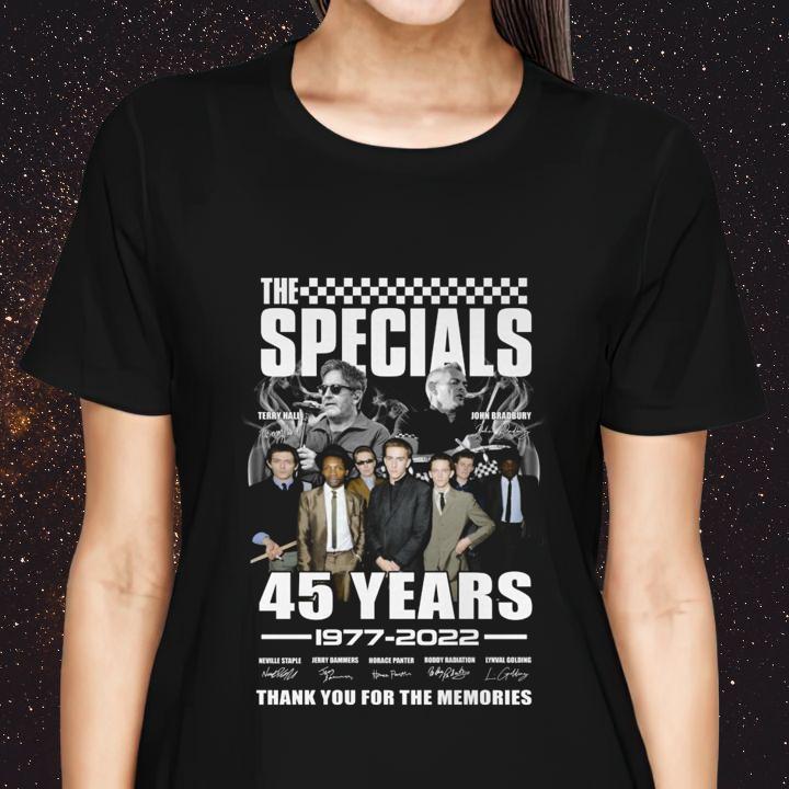 The Specials Band 45 Years 1977–2022 Signatures T-Shirt womenshirt