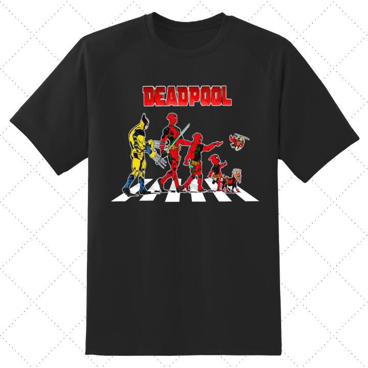 Shop Deadpool and Wolverine Abbey Road Shirt - Ultimate Fan Gear!