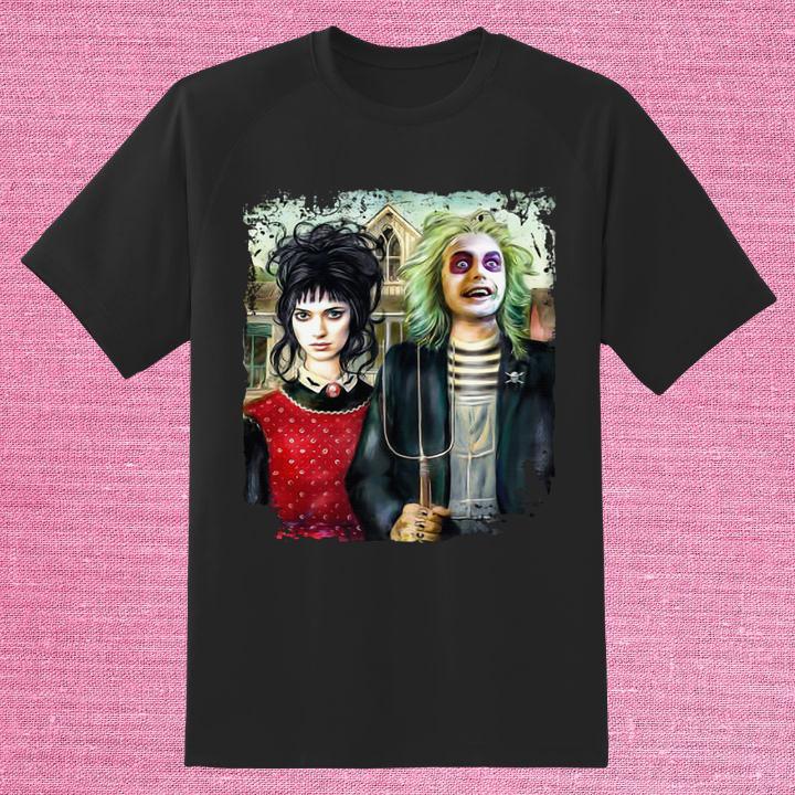 American Gothic Beetlejuice Lydia Deetz Halloween T-Shirt For Fans