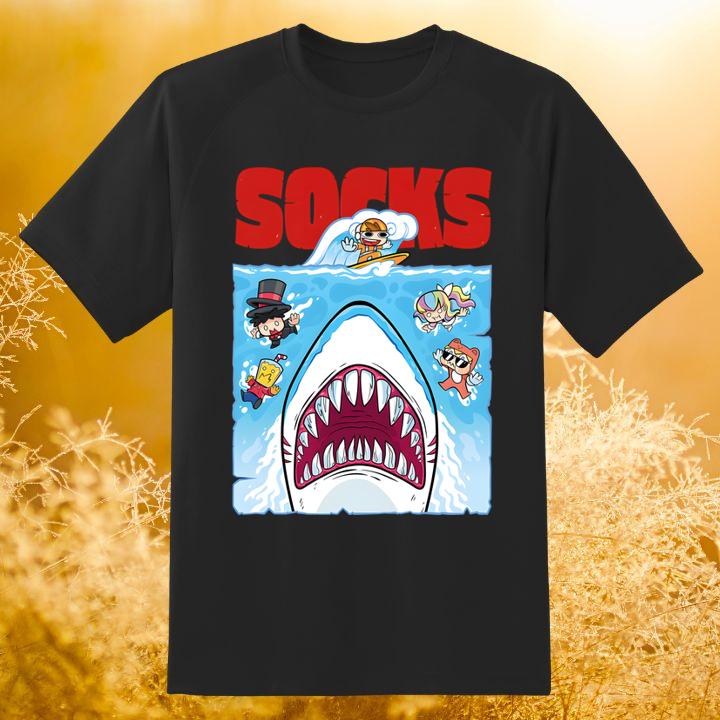 Socks Swim With Sharks Version Jaws T-Shirt