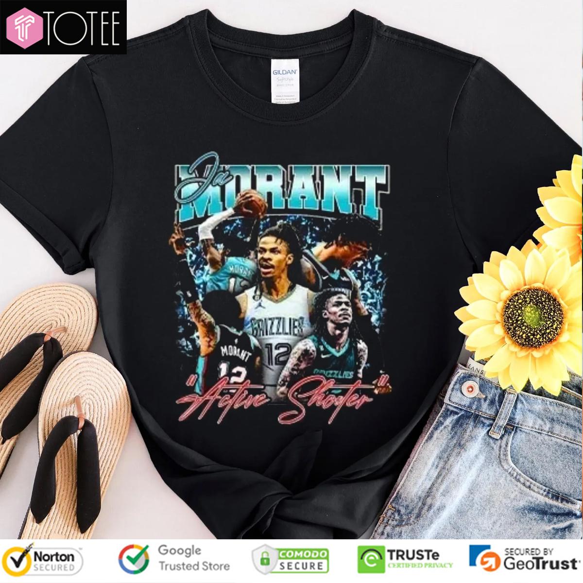 Memphis Grizzlies Ja Morant Active Shooter Vintage Style T-Shirt