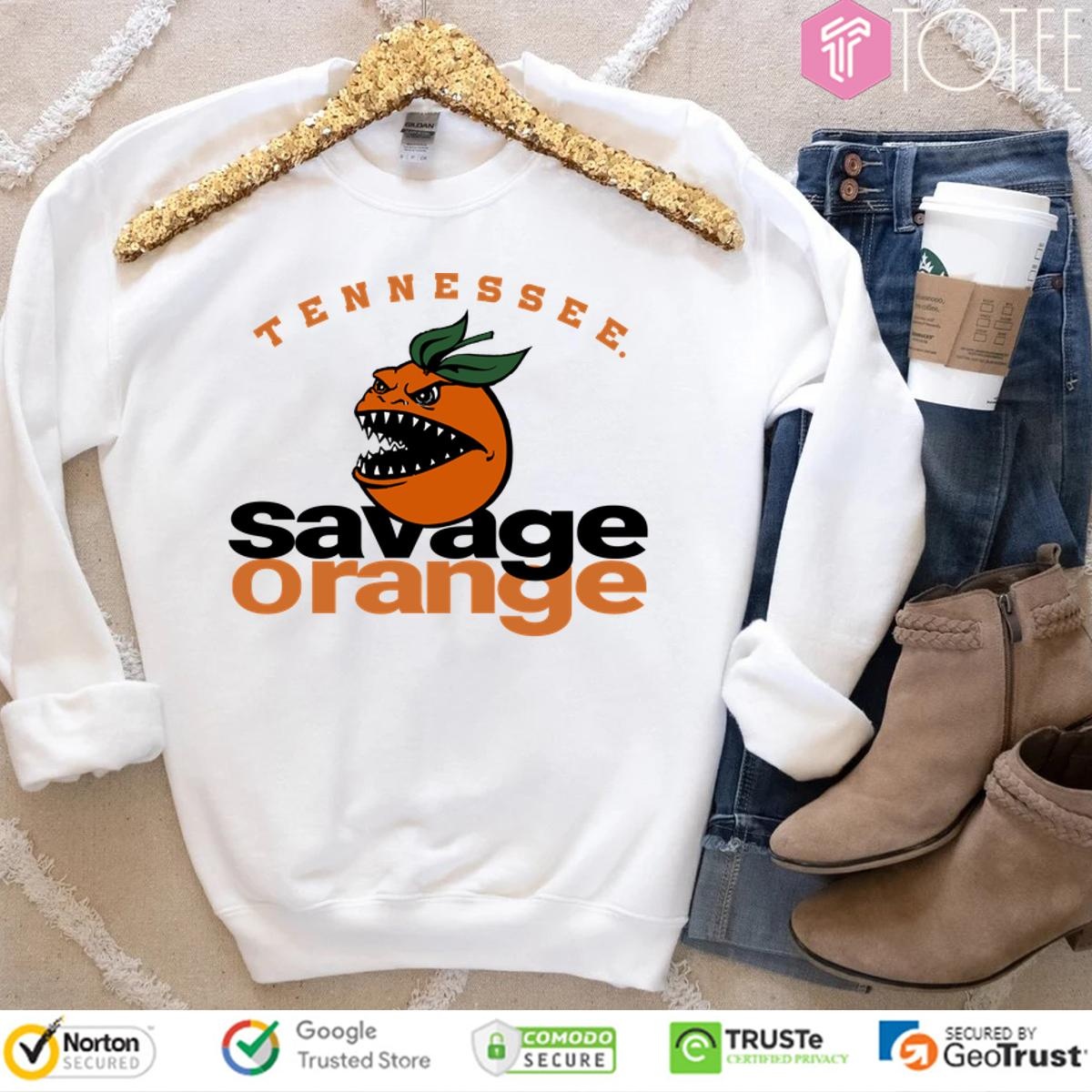 Tennessee Volunteers Tennessee Savage Orange Halloween Sweatshirt