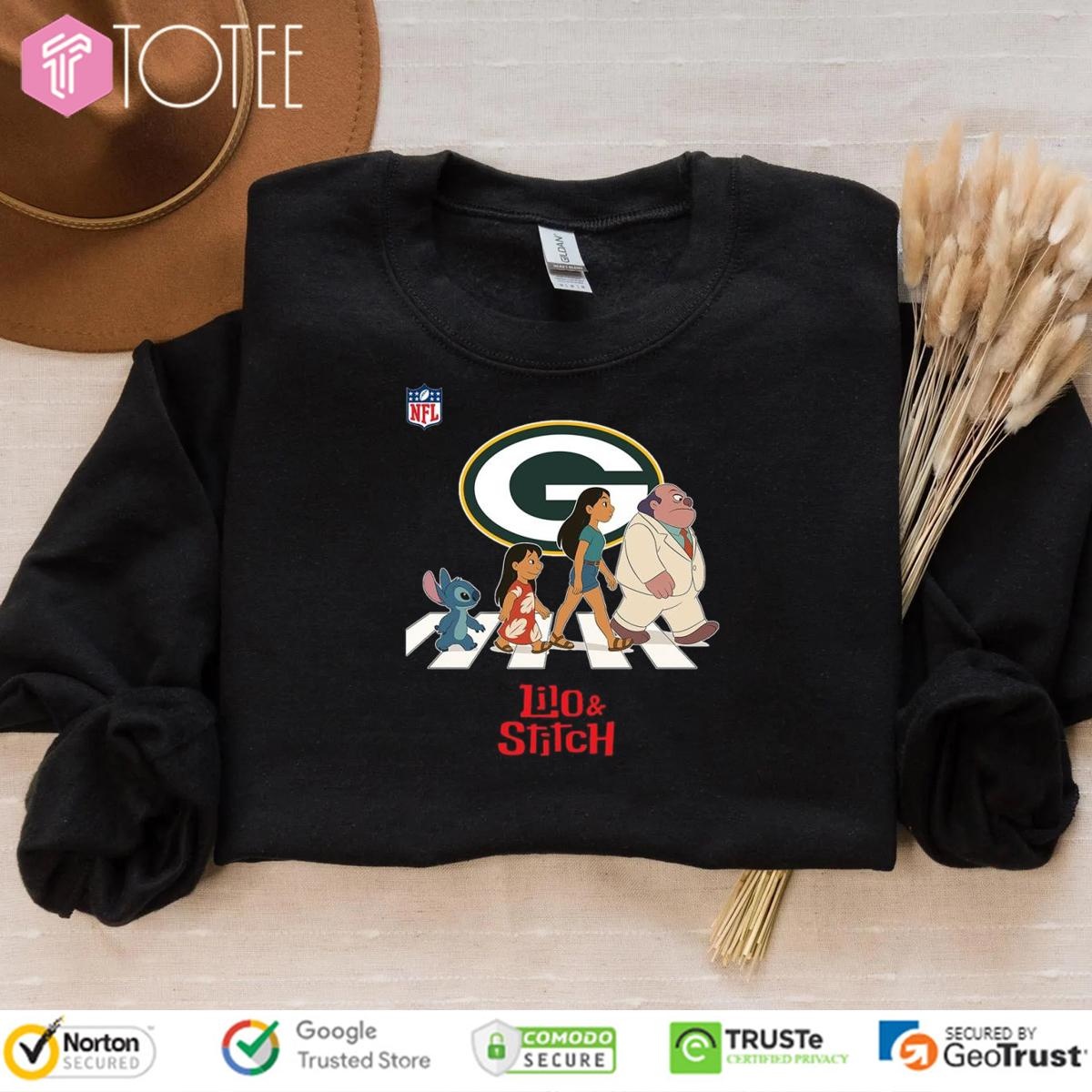 Green Bay Packers Lilo And Stitch Abbey Road Sweatshirt