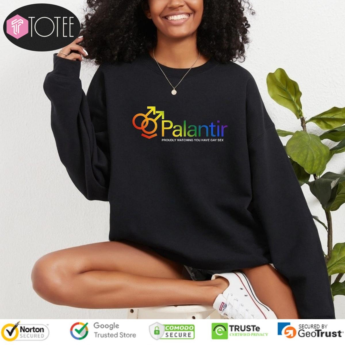 Palantir Proudly Watching You Have Gay Sex Lgbt Pride Sweatshirt
