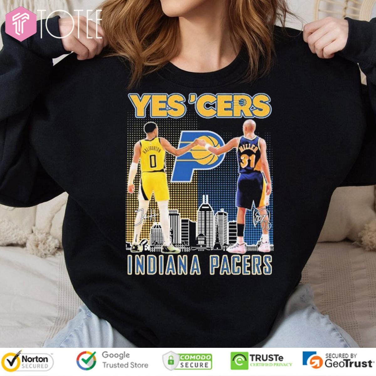 Tyrese Haliburton Choke Sign Reggie Miller Yes Cers Indiana Pacers Sweatshirt