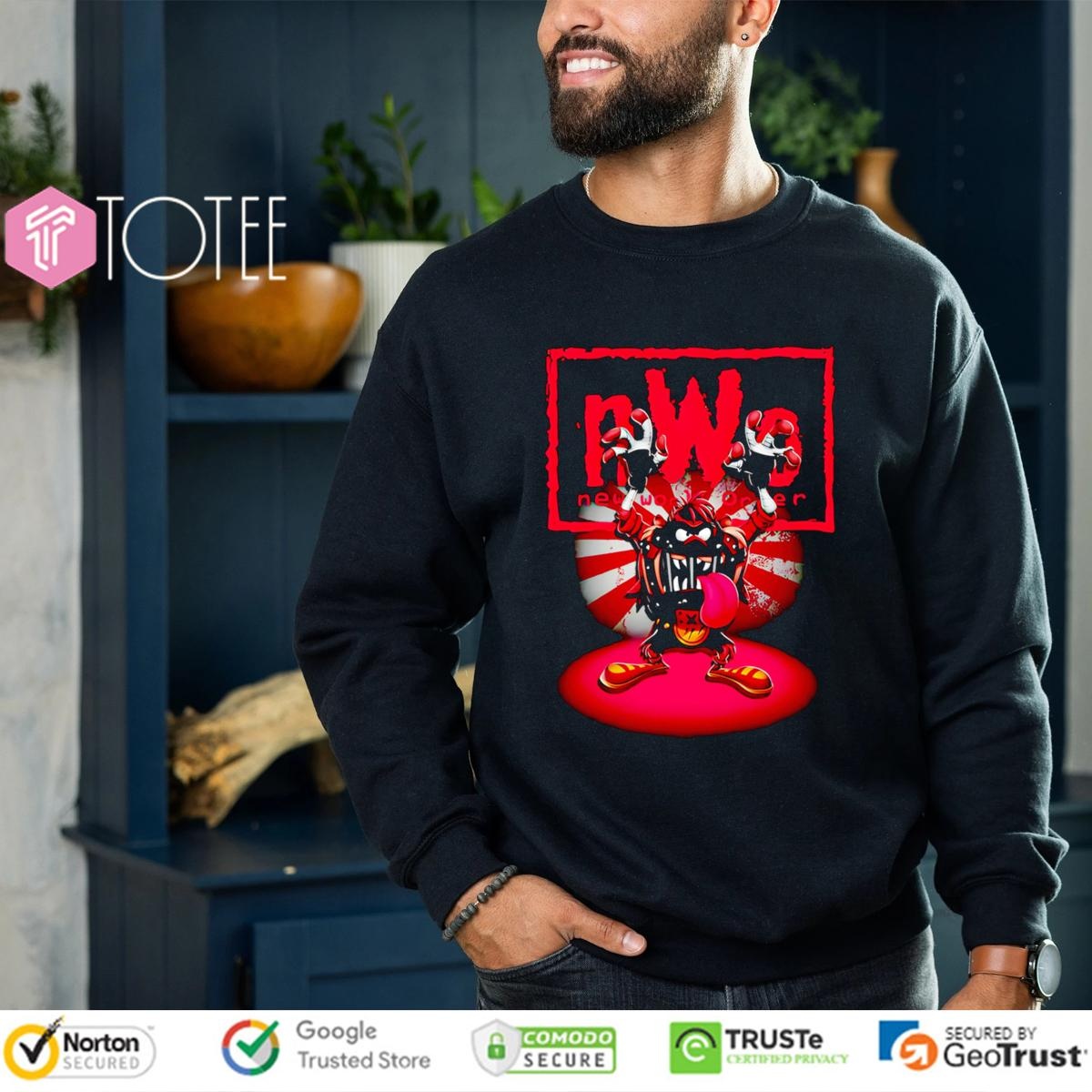 Taz Looney Tunes Tasmanian Devil Parody Nwo New World Order Wwe Sweatshirt