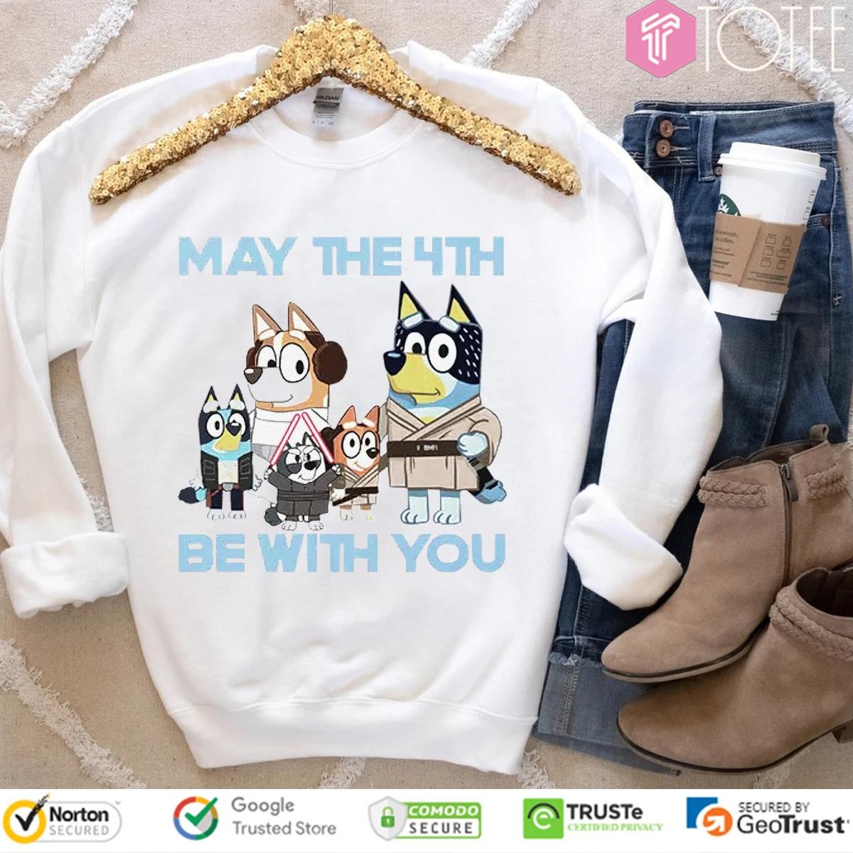 Bluey Family May The 4Th Be With You Star Wars Sweatshirt