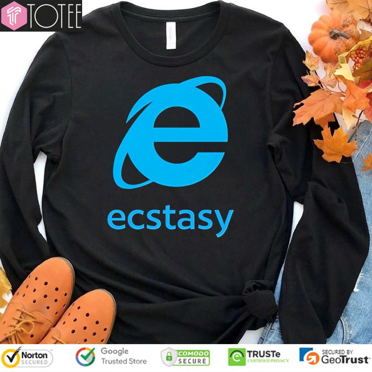 Ecstasy Internet Explorer Web Browser Microsoft Sweatshirt