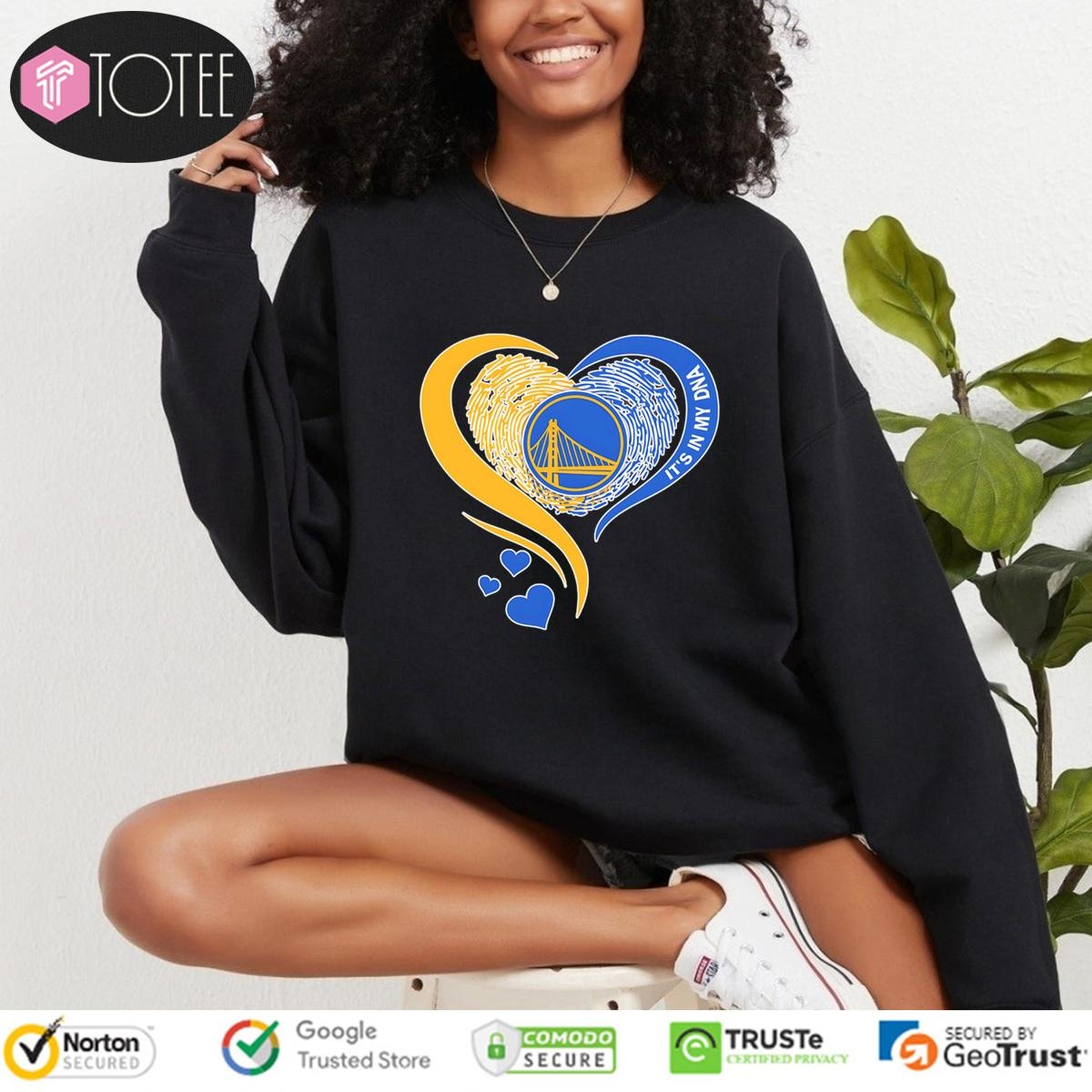 Its In My Dna Golden State Warriors Nba Basketball Heart Sweatshirt