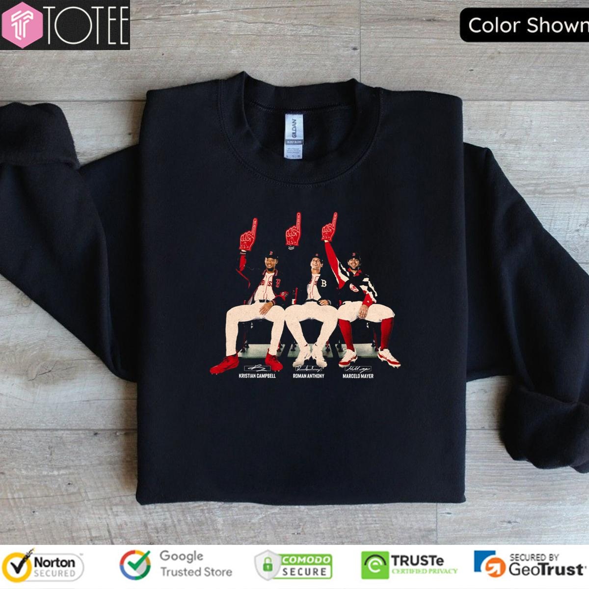 Kristian Campbell Roman Anthony Marcelo Mayer Red Sox Prospects Signatures Sweatshirt