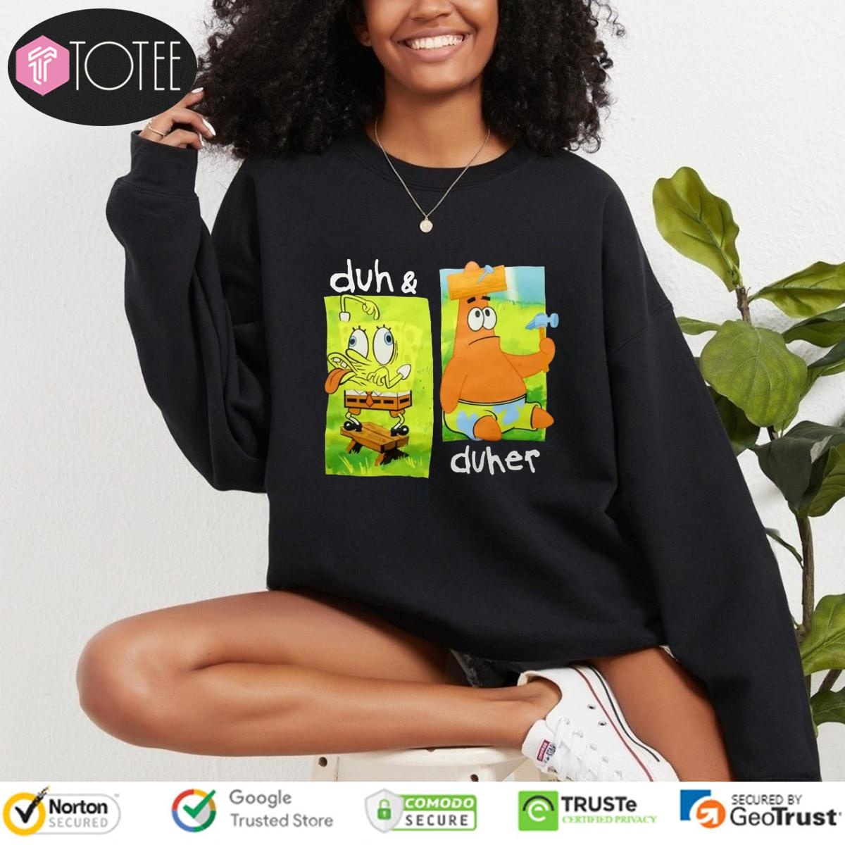 Duh And Duher Spongebob Squarepants Graphic Sweatshirt