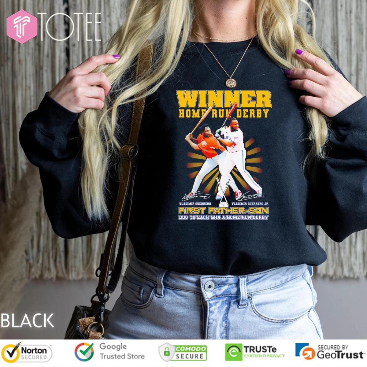 Vladimir Guerrero Father-Son Winner Home Run Derby Signatures Sweatshirt