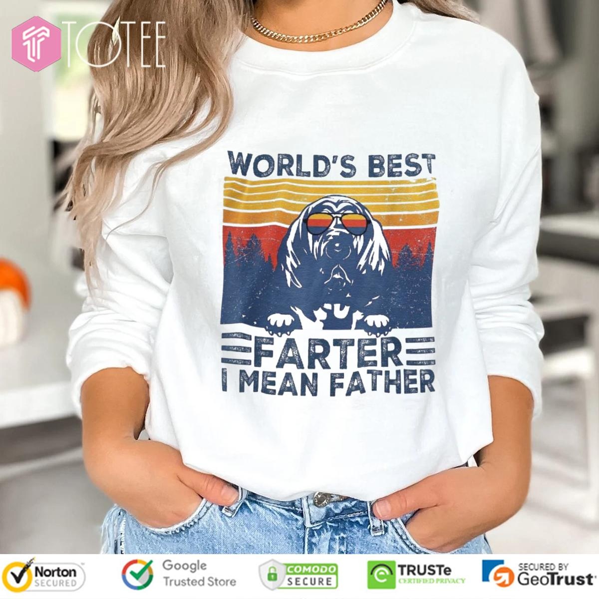 Worlds Best Farter I Mean Father Bloodhound Fathers Day Sweatshirt