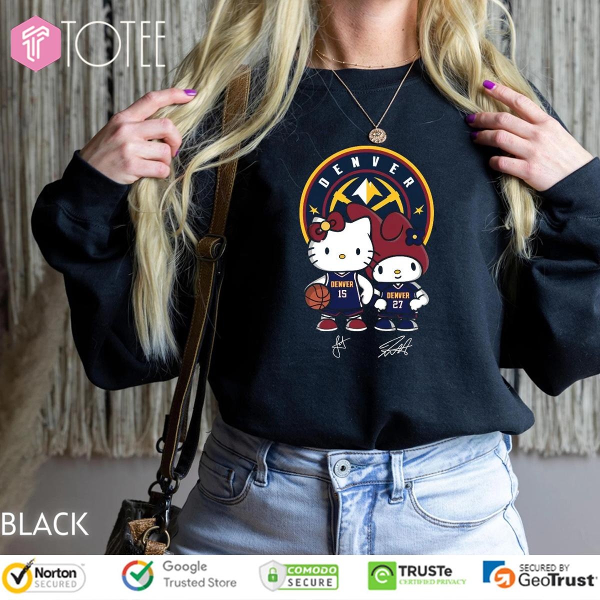 Denver Nuggets Nikola Jokić Jamal Murray Hello Kitty Signatures Sweatshirt