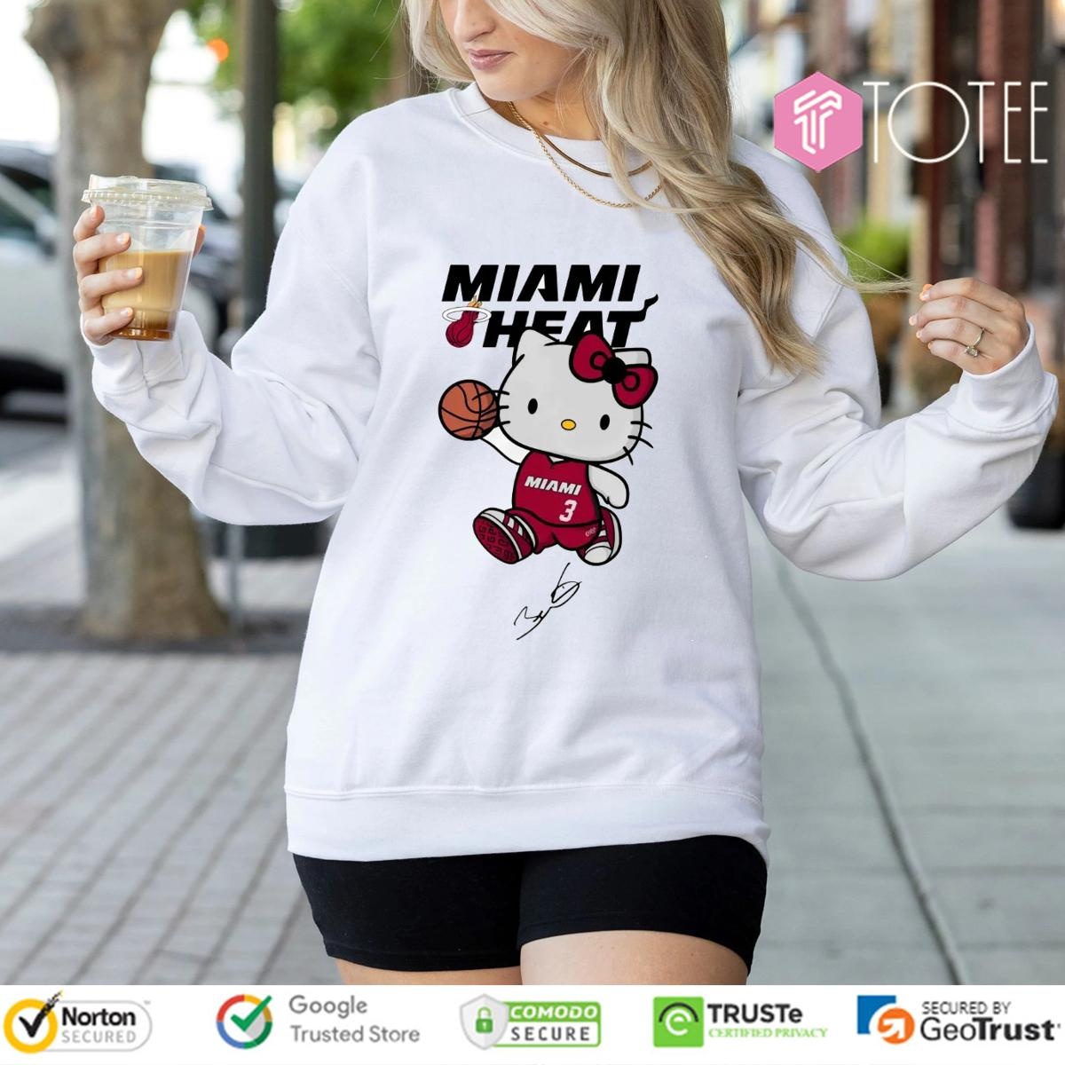 Miami Heat Dwyane Wade Hello Kitty Signature Sweatshirt