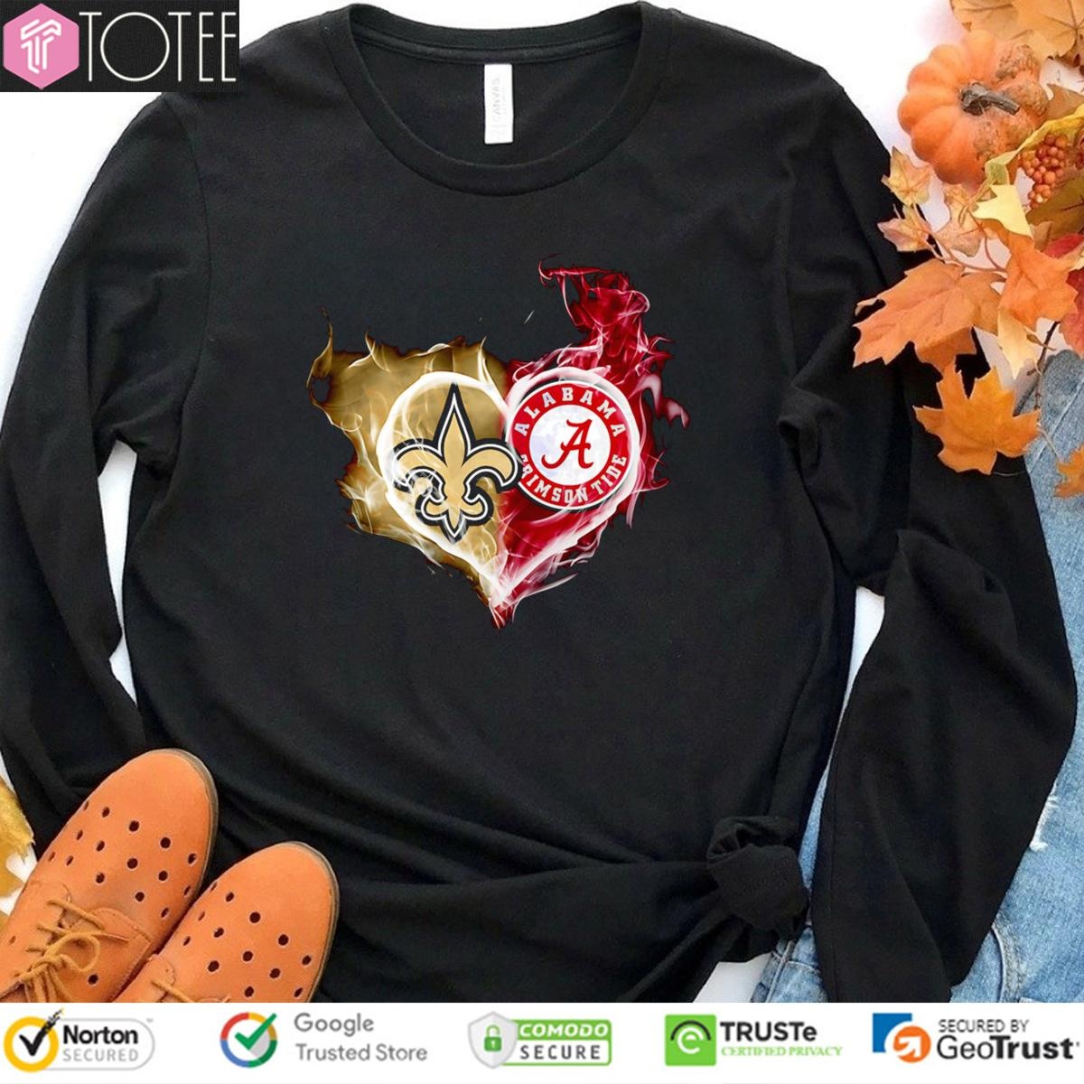 Smoke Heart New Orleans Saints Alabama Crimson Tide Sweatshirt
