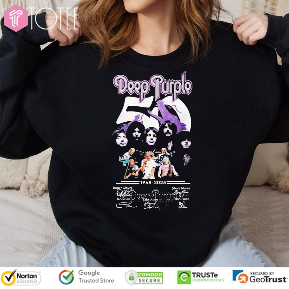 57 Years 1968-2025 Deep Purple Signatures Sweatshirt