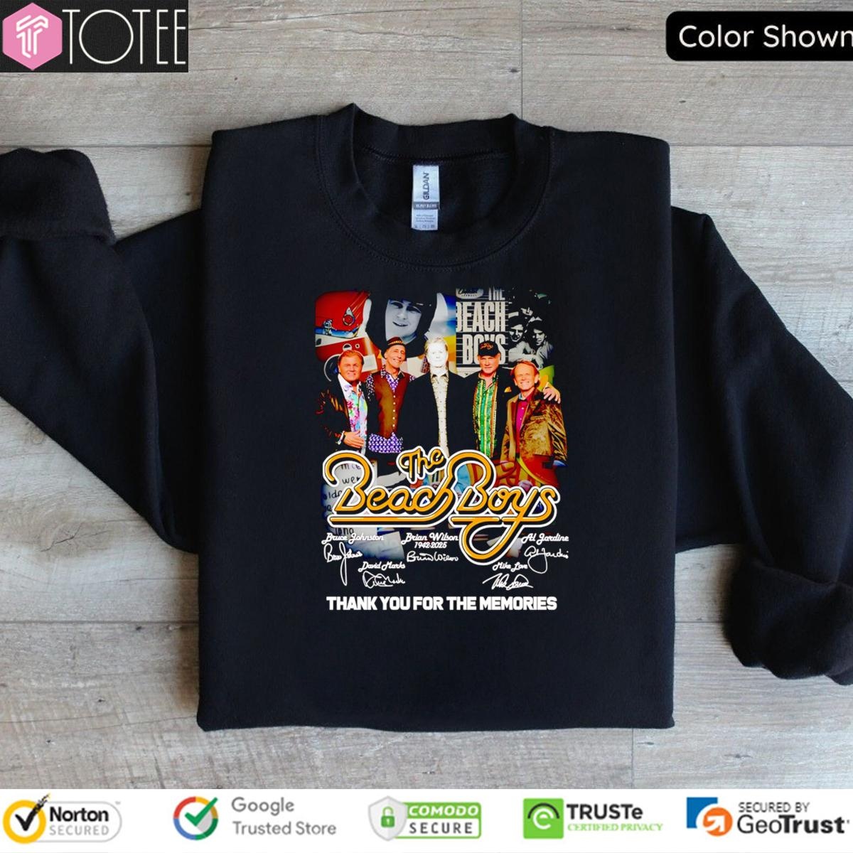 The Beach Boys Thank You For The Memories Signatures Sweatshirt
