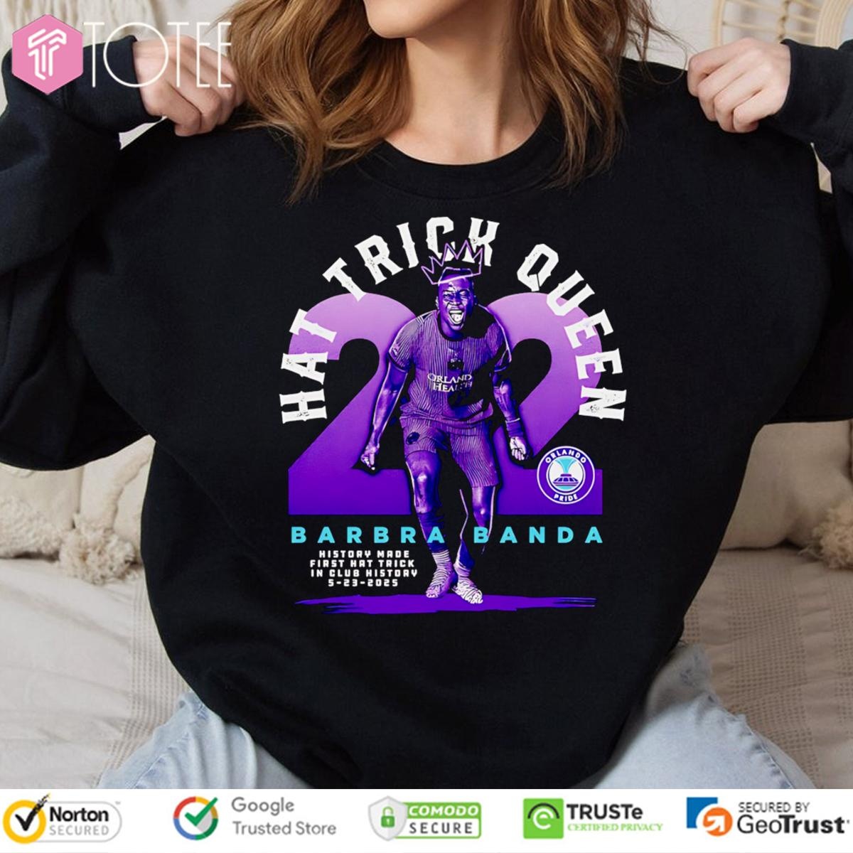 Hat Trick Queen Barbra Banda Orlando Pride Graphic Sweatshirt