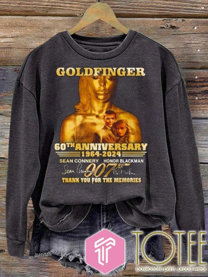60Th Anniversary 1964-2024 Goldfinger Signatures Sweatshirt