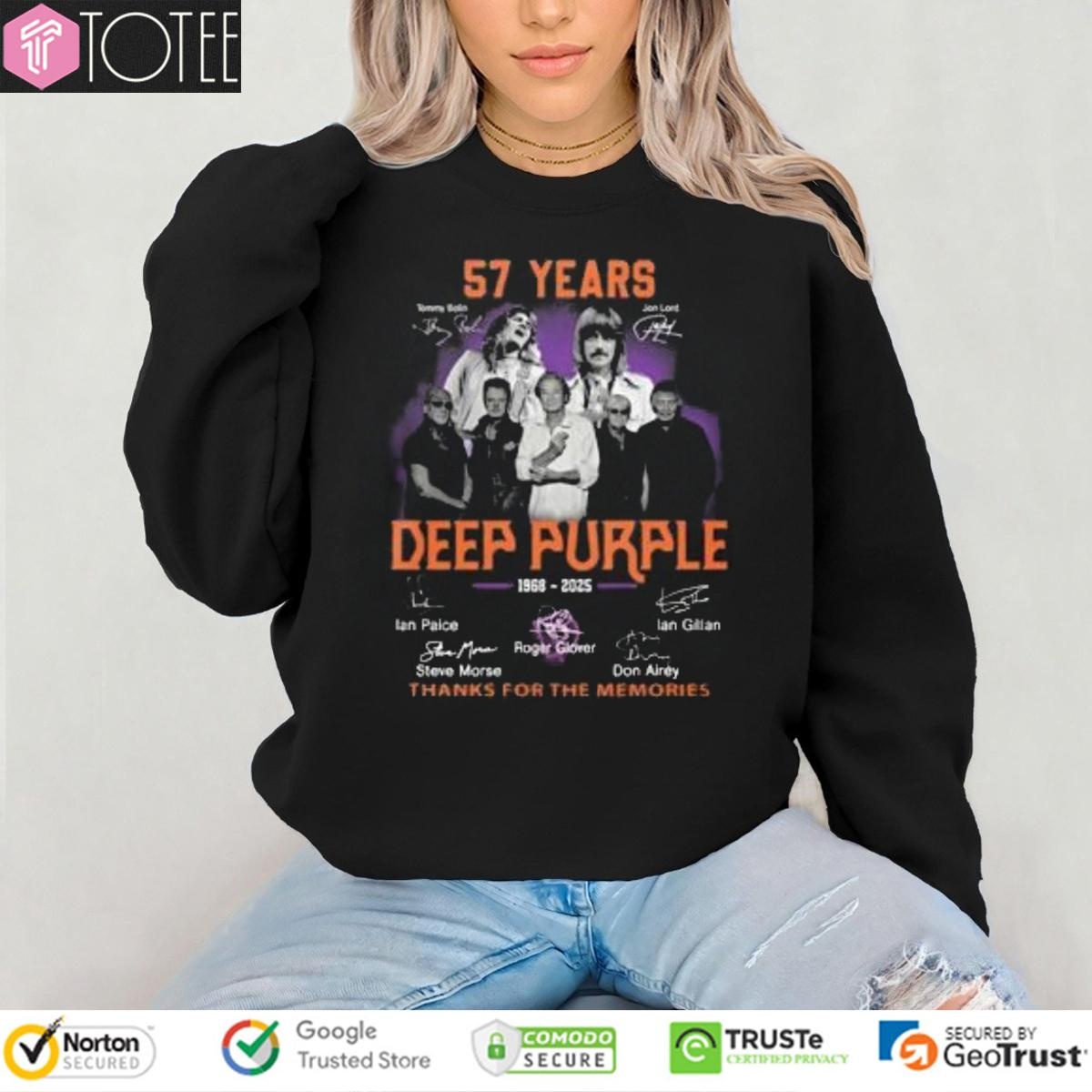 Deep Purple 57 Years 1968-2025 Signatures Sweatshirt