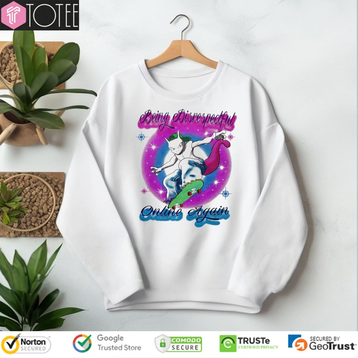 Pokemon Mewtwo Being Disrespectful Online Again Retro Sweatshirt
