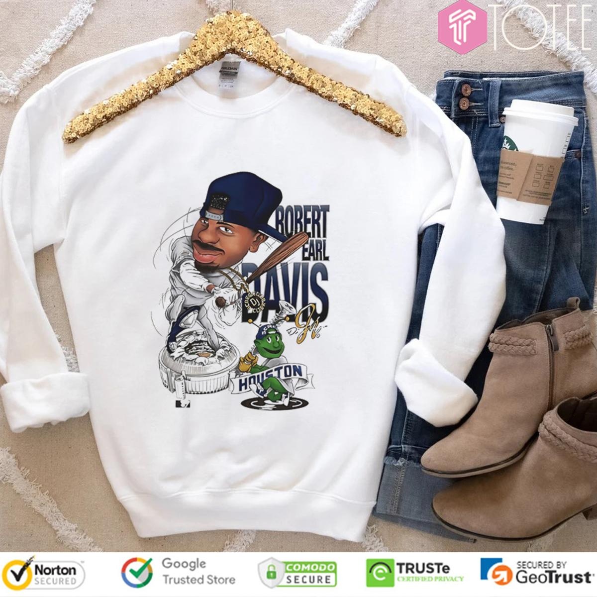 Robert Earl Davis Jr. Dj Screw Houston Baseball Ver Cartoon Sweatshirt