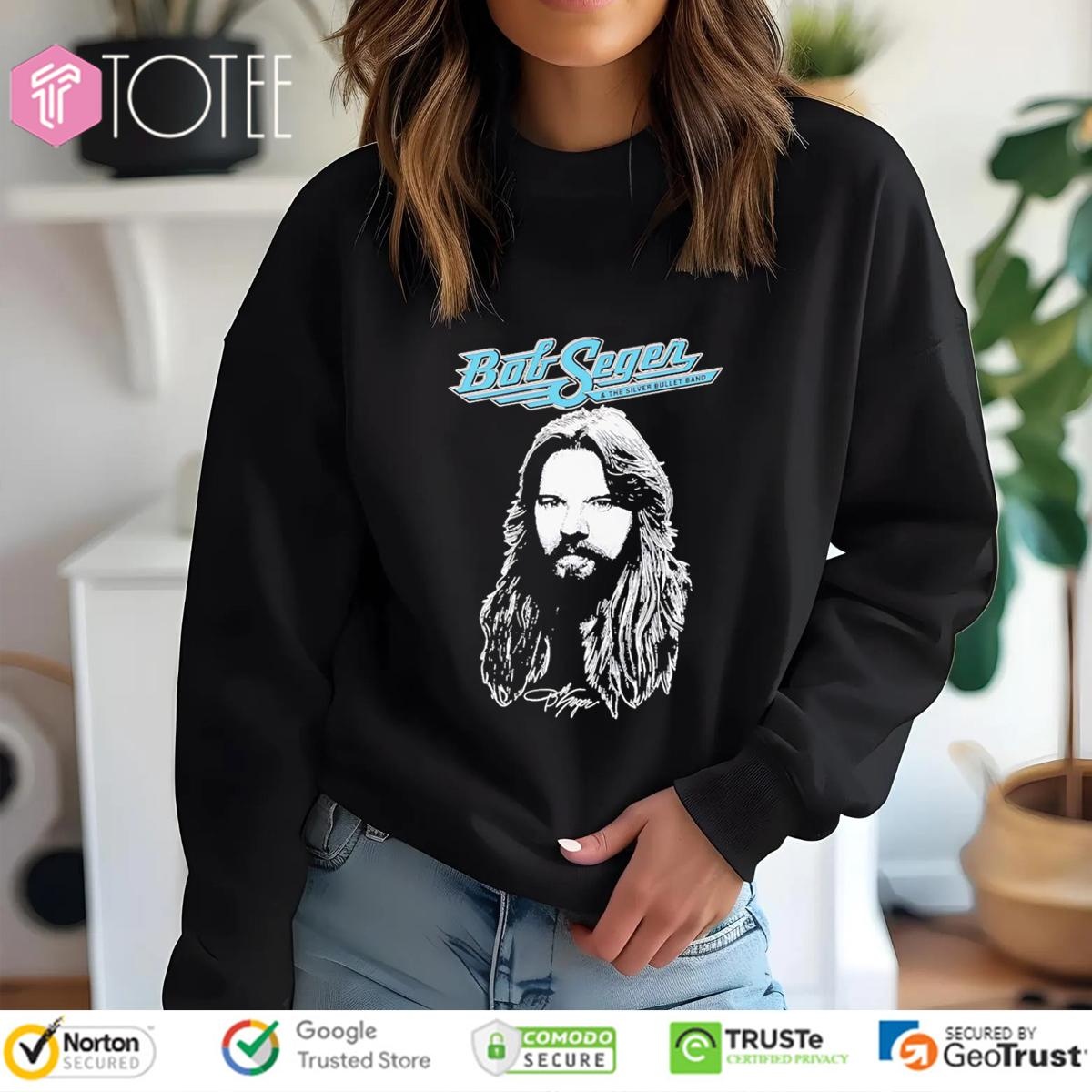 Big Head Bob Seger And The Silver Bullet Band Signature Sweatshirt