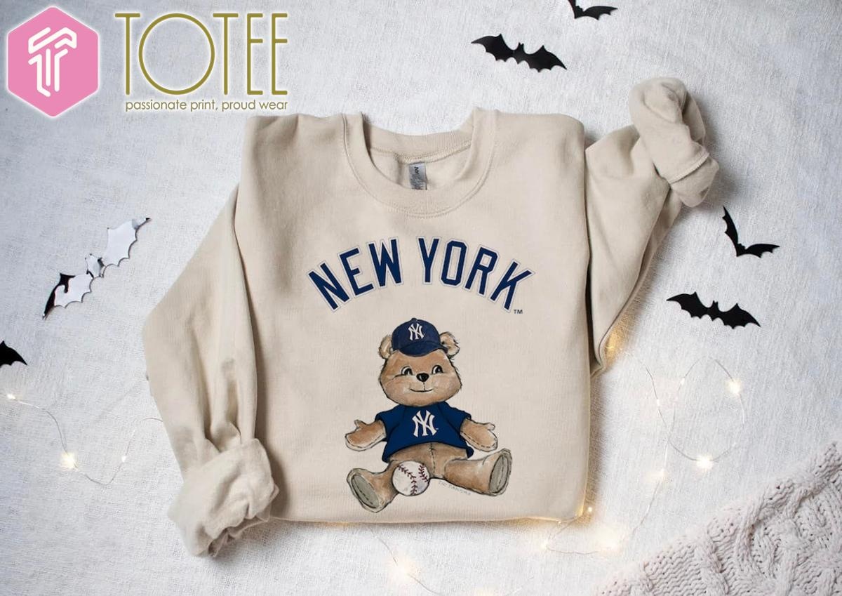 New York Yankees Baseball X Tiny Turnip Teddy Bear Sweatshirt