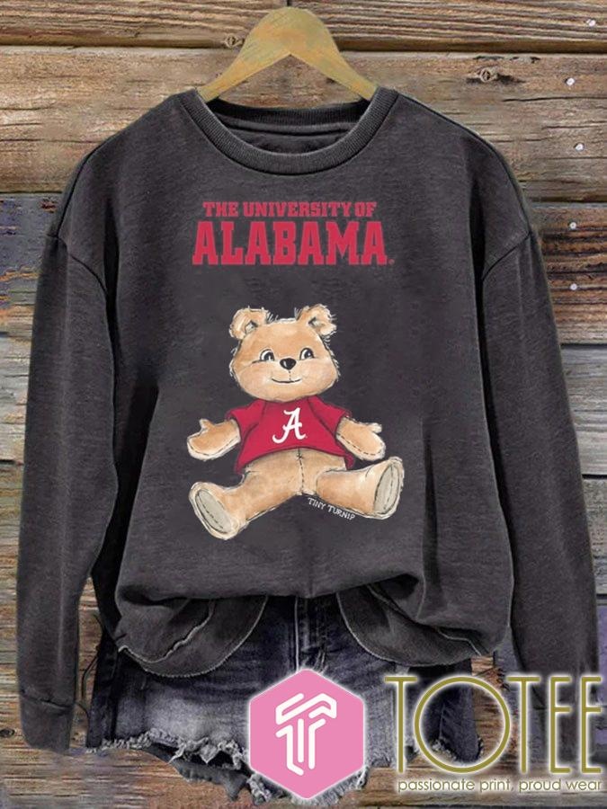 Tiny Turnip Teddy Bear X Alabama Crimson Tide Sweatshirt